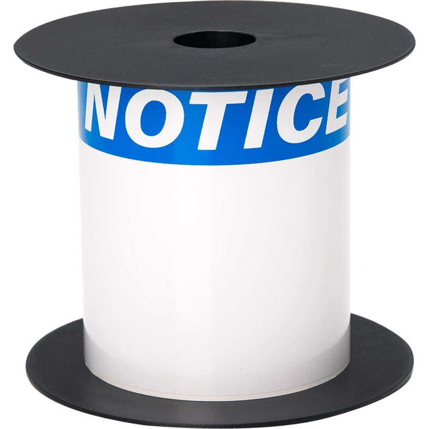 4INX6IN TT ANSI/OSHA NOTICE 1-1/8IN BLUE HEADER WHITE VINYL LABEL (USE BMSLPR03X