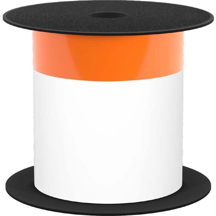 4IN WIDE TT CONTINUOUS 1/2IN ORANGE HEADER WHITE LABEL (USE BMSLPR03XX RIBBONS),