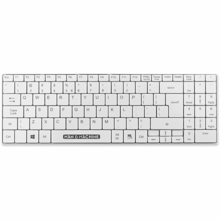 WHITE ITSCOOL WASHABLE WIRELESS KEYBOARD. RF 2.4 GHZ USB / AES 128 ENCRYPTION 3.