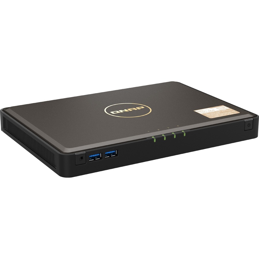QNAP TBS-464 4-DRIVE NASBOOK. INTEL 4-CORE PROCESS, BURST UP TO 2.9GHZ, 8GB DDR