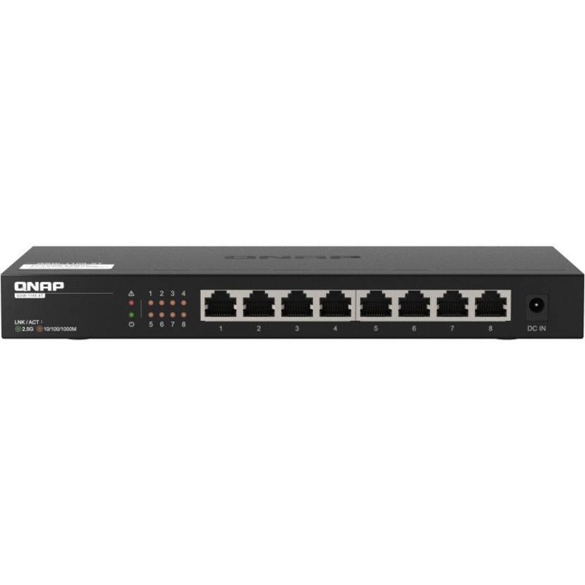 QNAP DESKTOP QSW-1108-8T, UNMANAGED SWITCH, 8 PORT 2.5GBPS AUTO NEGOTIATION (2.5