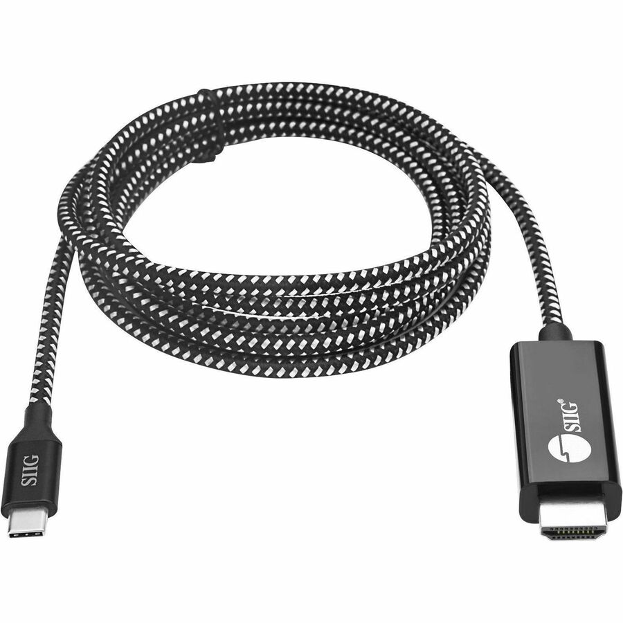 SIIG USB-C TO HDMI CABLE 6 FT (2M), 4K@30HZ VIDEO OUTPUT, PLUG & PLAY, FOR MACB