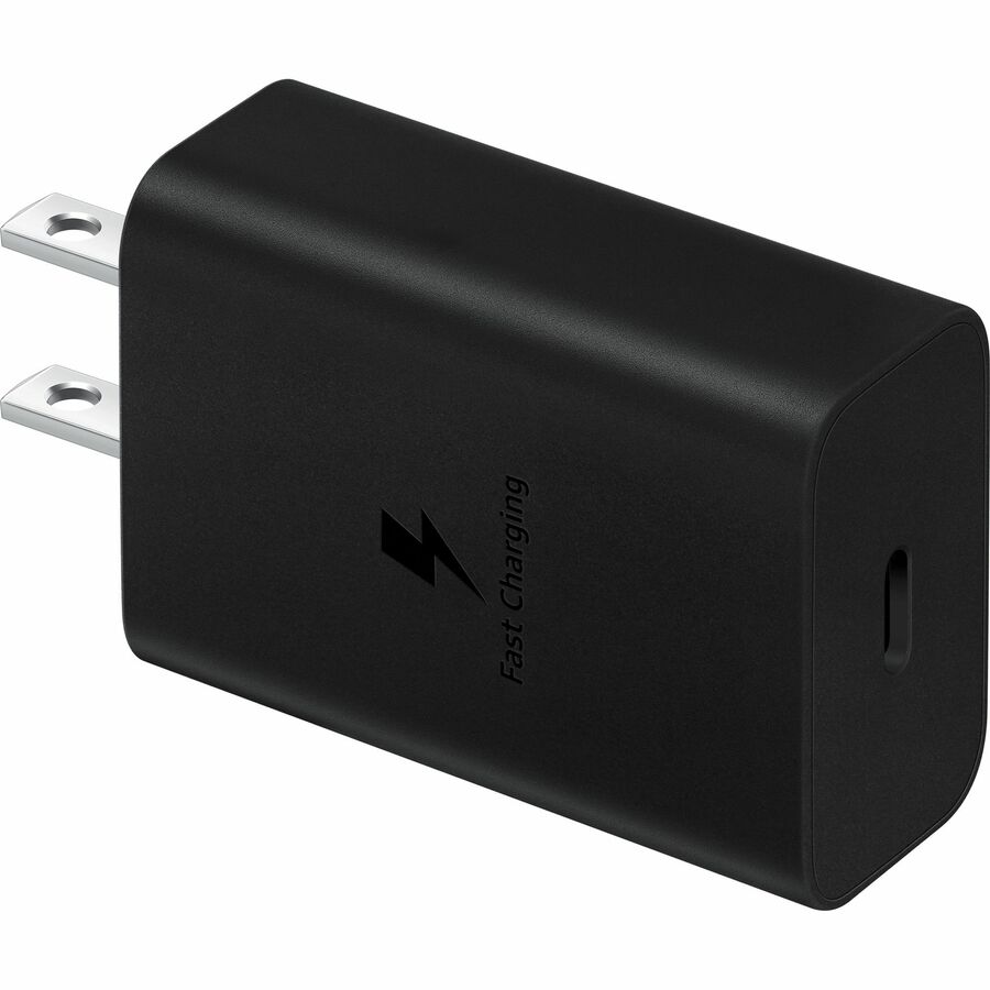 Samsung 15W Power Adapter (with Cable C-to-C) - 15 W - 120 V AC, 230 V AC Input - 5 V DC, 9 V DC Output - 2 A - Black