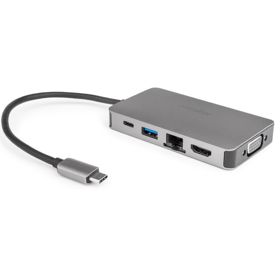 USB-C MULTIPORT ADAPTER + PD CHARGING USB 3.1 TYPE-C DOCK GIGABIT ETHERNET COMPA