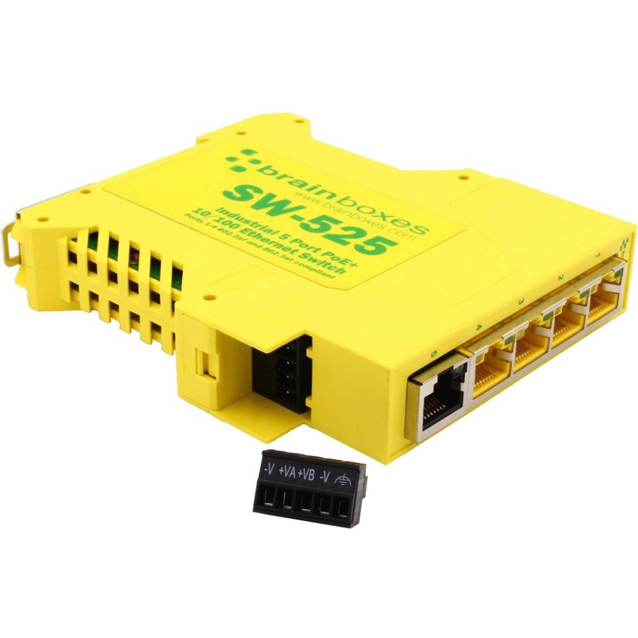 Industrial 5 Port PoE 10/100 Fast Ethernet Switch -40f to +158f