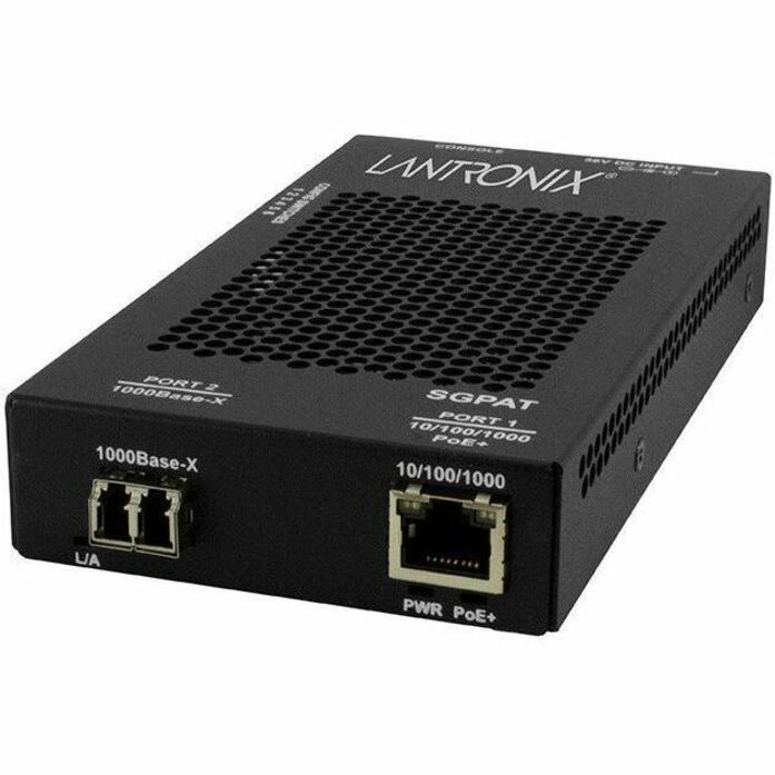 10/100/1000 POE+ RJ-45 TO 1000BASE-SX MM LC MEDIA CONVERTER WITH -EU PS