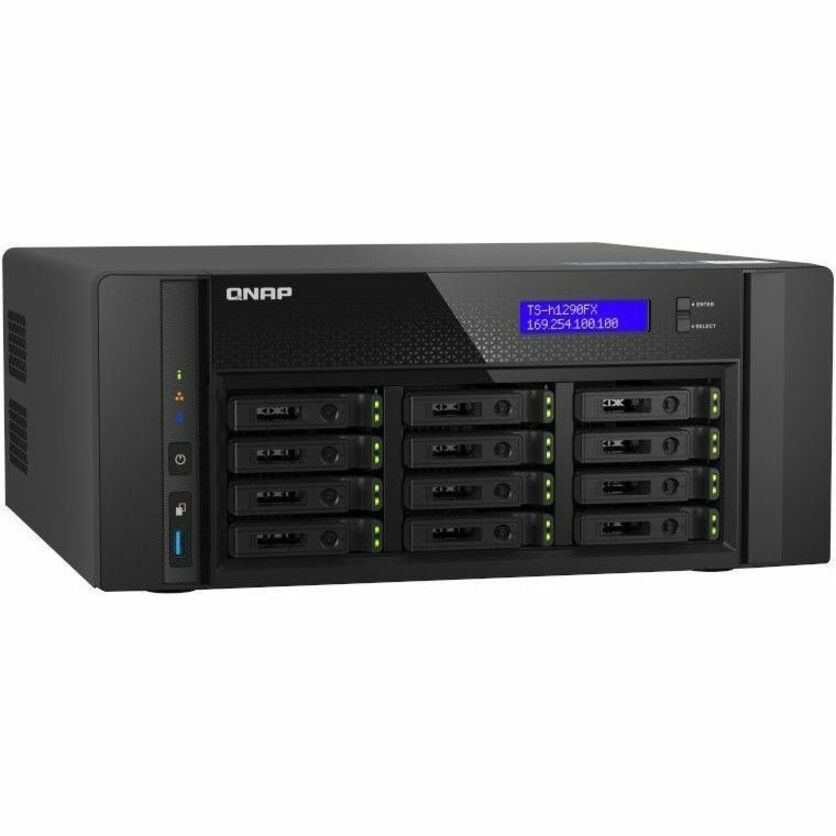 QNAP 12-BAY ALL-FLASH DESKTOP NAS, AMD EPYC 7302P (UP TO 3.2GHZ), 12 X 2.5 U.2 N
