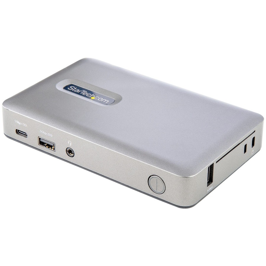 StarTech.com USB C Dock, USB-C to DisplayPort 4K 30Hz or VGA, 65W PD3.0, 4-Port USB 3.1 Gen 1 Hub, GbE, Universal USB C Docking Station - USB C Mini Dock with DP 1.2 4K 30Hz or VGA/3x USB-A 5Gbps/BC 1.2/1x USB-C 5Gbps data/65W PD/Audio/GbE/Isolated HID US