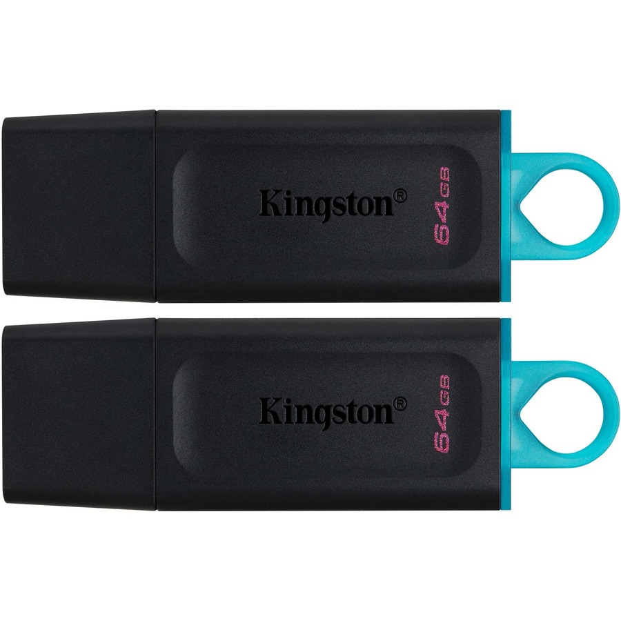 64GB USB3.2 GEN 1 DATATRAVELER EXODIA (BLACK + TEAL) - 2 PIECES