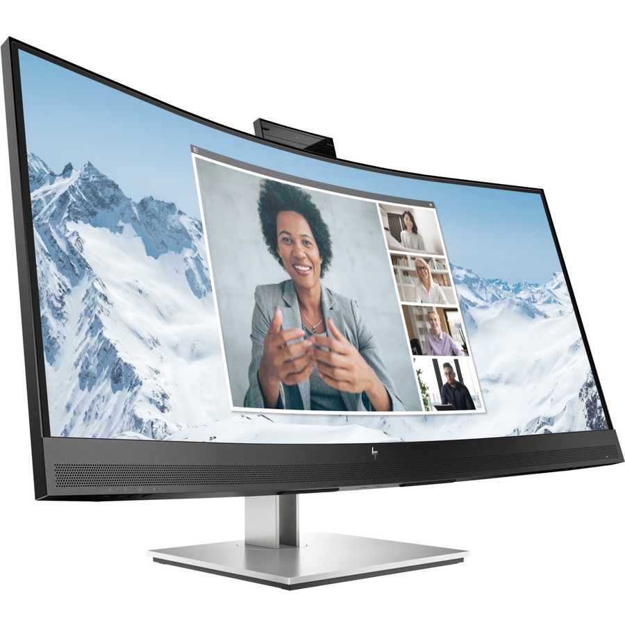HP E34m G4 34" Class Webcam WQHD Curved Screen LCD Monitor - 21:9 - Black - 34" Viewable - Vertical Alignment (VA) - LED Backlight - 3440 x 1440 - 16.7 Million Colors - 400 cd/m&#178; - 5 ms - Speakers - HDMI - DisplayPort - USB Hub