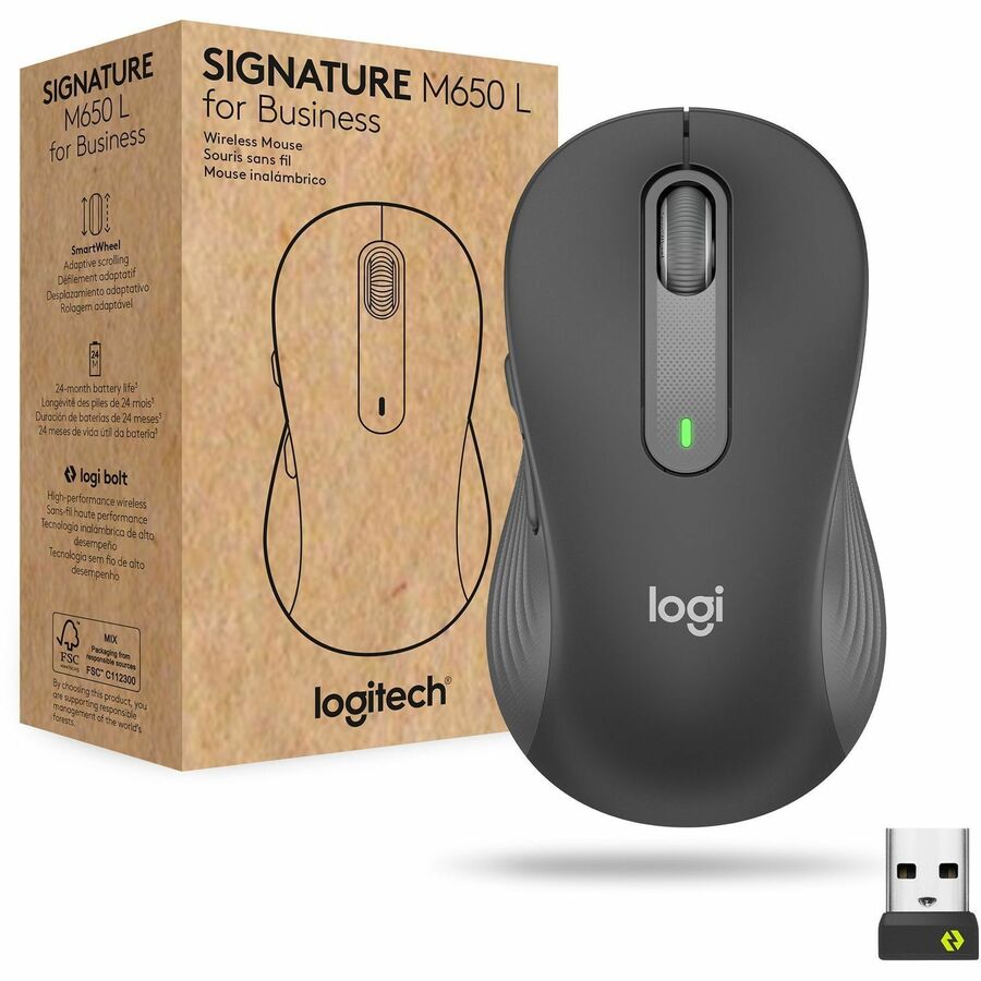 SIGNATURE M650 LARGE MOUSE FOR BUSINESS (GRAPHITE)