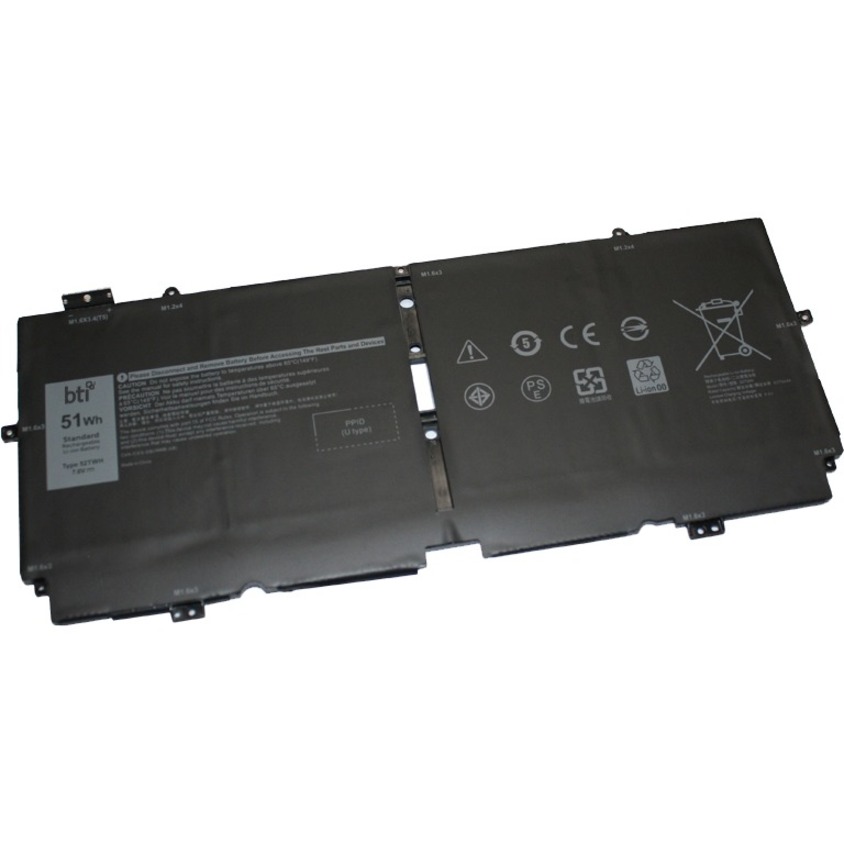 REPLACEMENT BTI BATTERY FOR DELL XPS 13 7390 2-IN-1, 7390 2-IN-1 4-CELL 7.6V 637