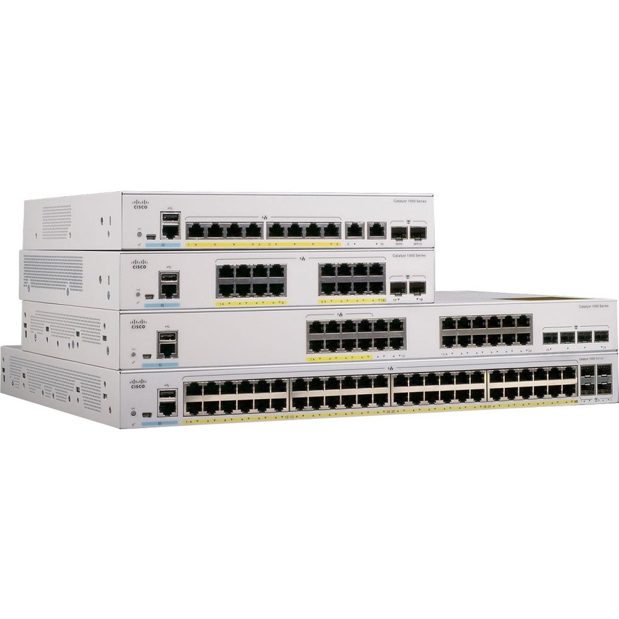 CATALYST 1000 24PORT GE, FULL POE, 4X1G SFP REMANUFACTURED