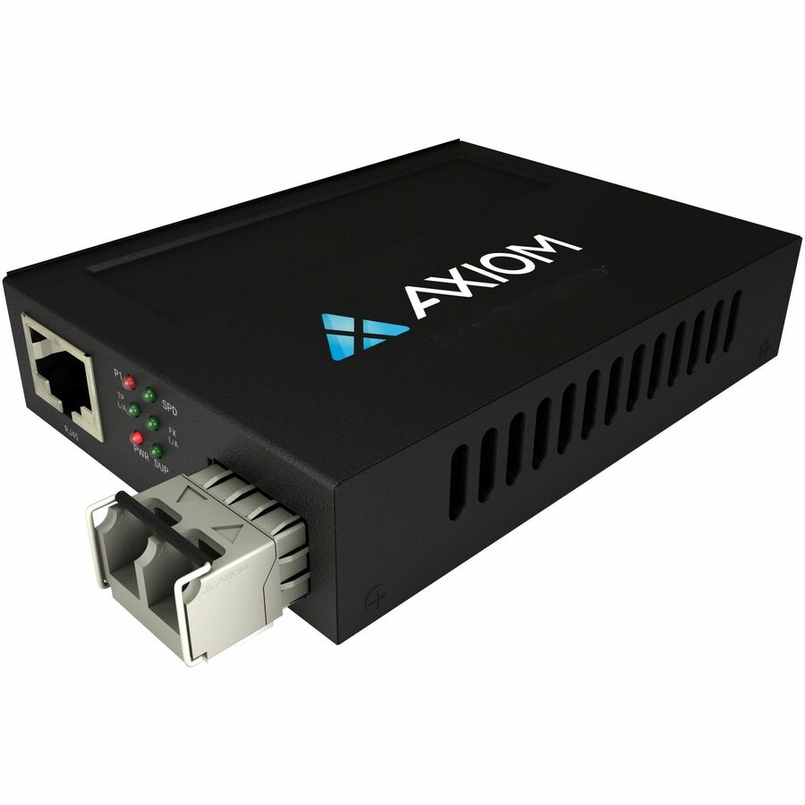 AXIOM 1GBS POE+ RJ45 TO 1000BASE-SX FIBER MEDIA CONVERTER MMF, LC, 550M, 850NM