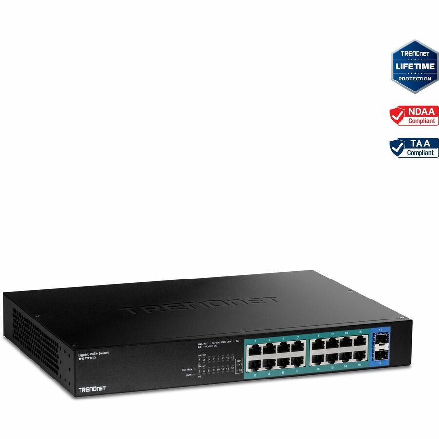 18-Port Gigabit PoE+ Switch