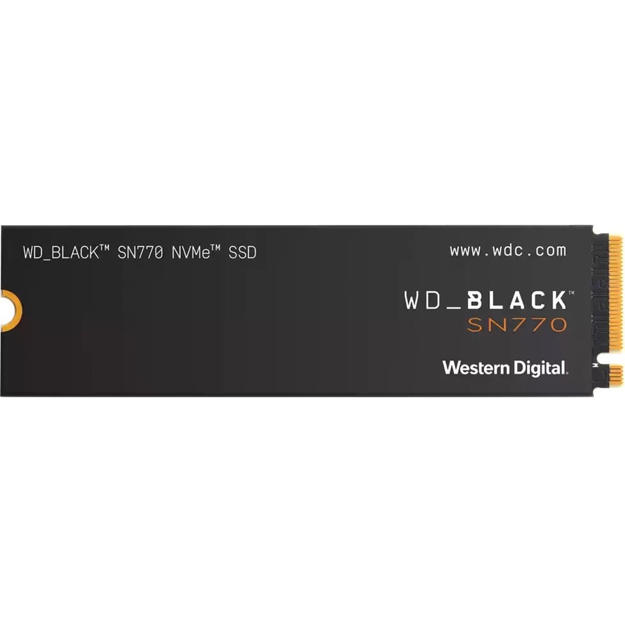 SSD WD Black SN770 500 Go PCIe Gen4 NVMe M.2 2280 Vitesse de lecture : 5000 Mo/s, vitesse d'écriture : 4000 Mo/s (WDS500G3X0E)