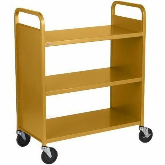 BOOK/UTIL TRUCK 3-FLAT SHLF DBL SIDE