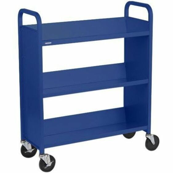 BOOK/UTIL TRUCK 3-SLANT SHLF SINGLE