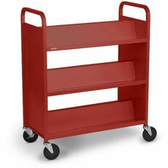 BOOK/UTIL TRUCK 3-SLANT SHLF SINGLE