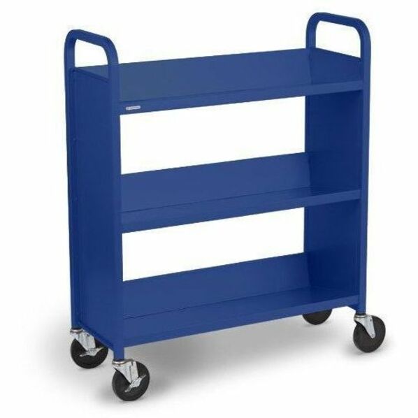BOOK/UTIL TRUCK 3-SLANT SHLF SINGLE