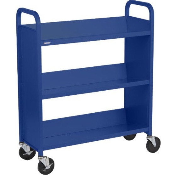 BOOK/UTIL TRUCK 3-SLANT SHLF SINGLE