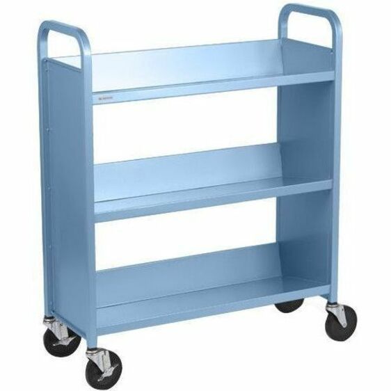 BOOK/UTIL TRUCK 3-SLANT SHLF SINGLE