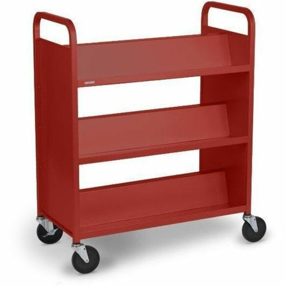 BOOK/UTIL TRUCK 3-SHLF DOUBLE SIDE