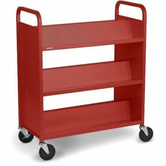 BOOK/UTIL TRUCK 3-SHLF DOUBLE SIDE