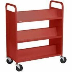BOOK/UTIL TRUCK 3-SHLF DOUBLE SIDE