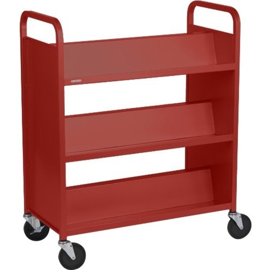 BOOK/UTIL TRUCK 3-SHLF DOUBLE SIDE