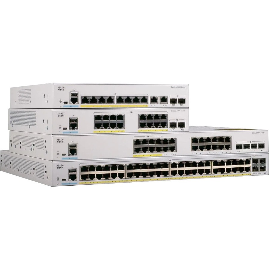 CATALYST 1000 8PORT GE,FULLPOE,EXT PS,2X1GSFP REMANUFACTURED