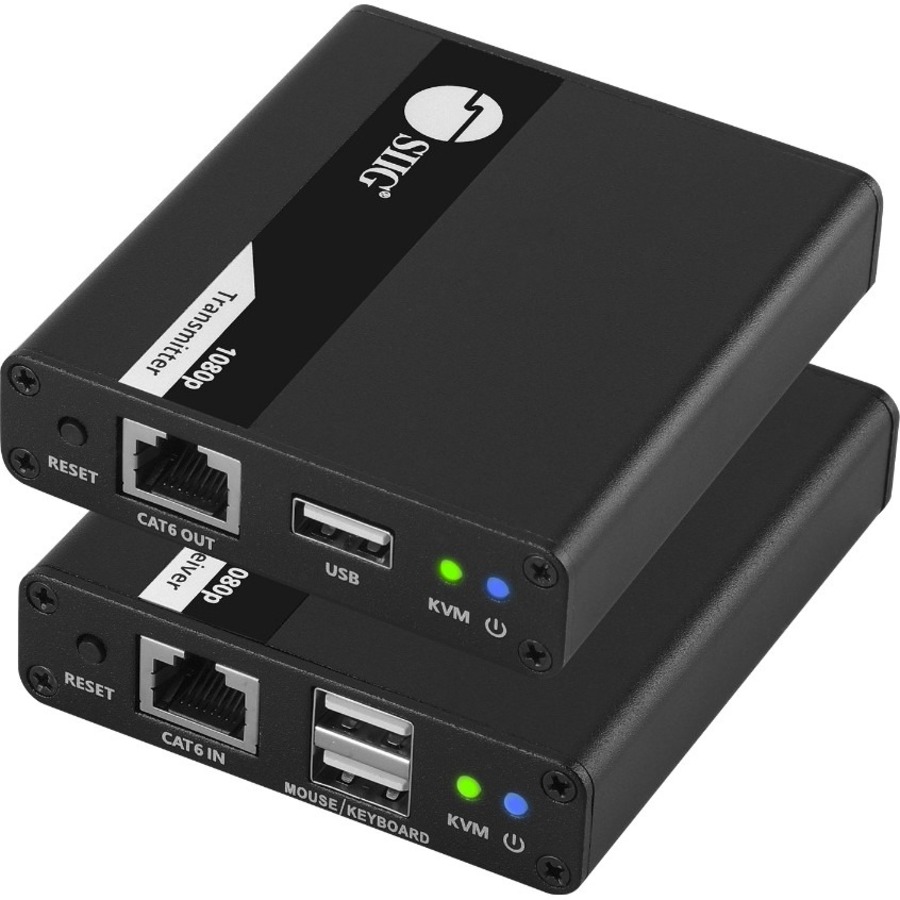 SIIG HDMI USB KVM OVER CAT6 EXTENDER 1080P, UP TO 230 FT (70M) (CE-H27411-S1)