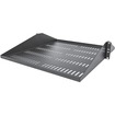 2U Vented Server Rack Cabinet Shelf - Fixed 20" Deep Cantilever Rackmount Tray for 19" Data/AV/Network Enclosure w/Cage Nuts