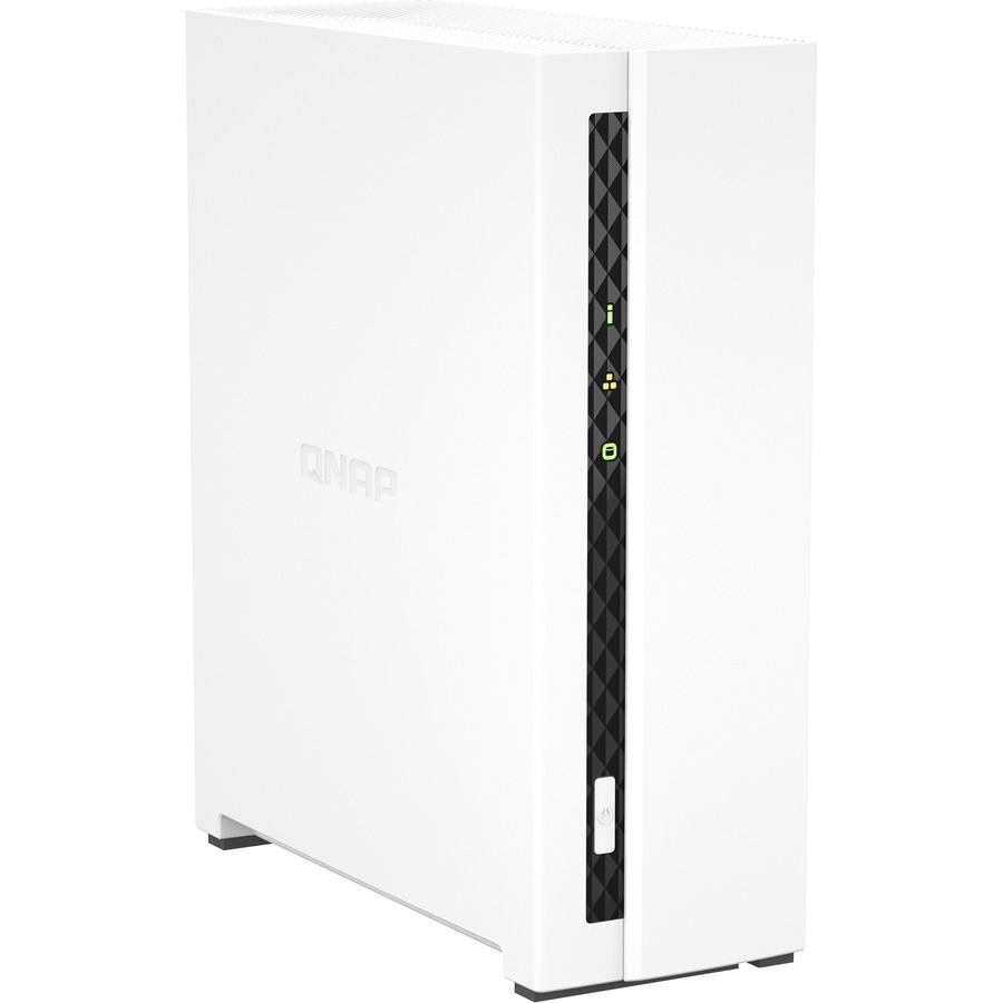 QNAP TS-133 SAN/NAS Storage System - ARM Cortex A55 1.80 GHz - 1 x HDD Supported - 0 x HDD Installed - 1 x SSD Supported - 0 x SSD Installed - 2 GB RAM - Serial ATA/600 Controller - 1 x Total Bays - 1 x 2.5"/3.5" Bay - Gigabit Ethernet - 2 USB Port(s) - 1