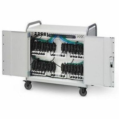 24X LINK CART, NETWORK READY W/ BACK DOORS, TOPAZ/ALUMINUM
