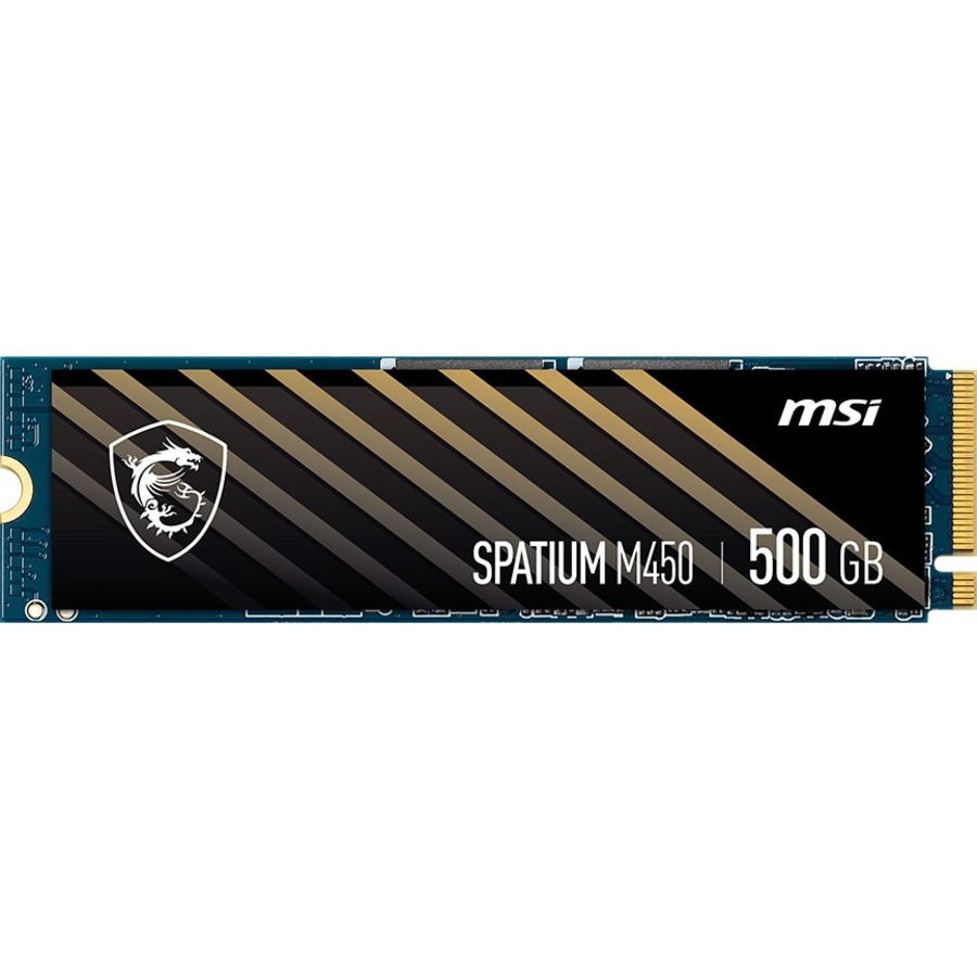 MSI SPATIUM M450 500 Go NVMe PCIe 4.0 M.2 Lecture : 3 600 Mo/s Écriture : 2 300 Mo/s Disque SSD (SM450N500)