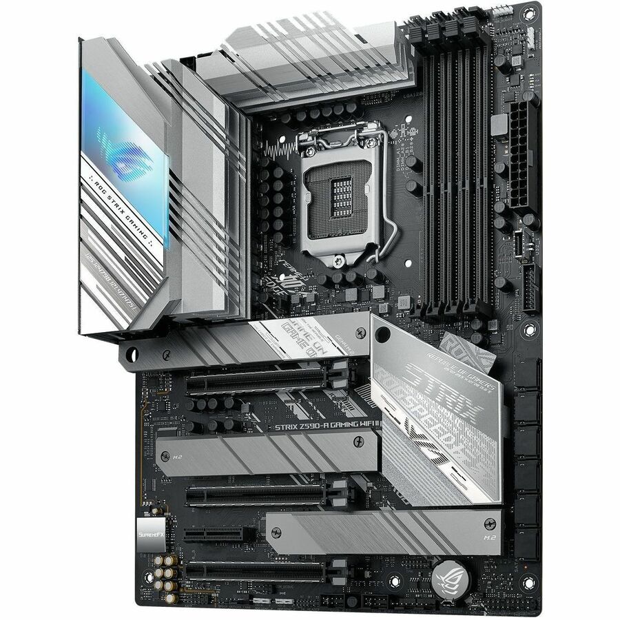 THE ASUS ROG STRIX Z590-A GAMING WIFI II WHITE AND SILVER SCHEME MOTHERBOARD IS