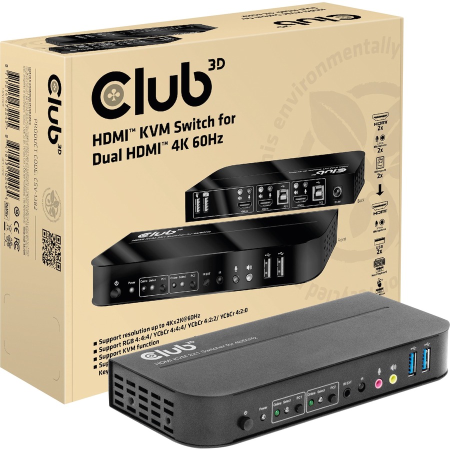 CSV-1382 IS A HIGH PERFORMANCE HDMI KVM (KEYBOARD VIDEO AND MOUSE) SWITCH. ROUTE