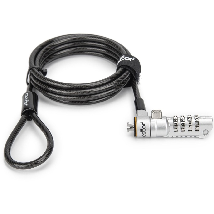 ROCBOLT N19 SLIM SECURITY CABLE 4-DIGIT RESETTABLE COMBINATION LOCK - 6 FT (1.83