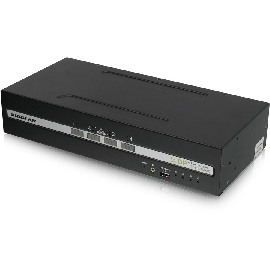 4-PORT DUAL VIEW DISPLAYPORT SECURE KVM SWITCH W/AUDIO AND CAC SUPPORT