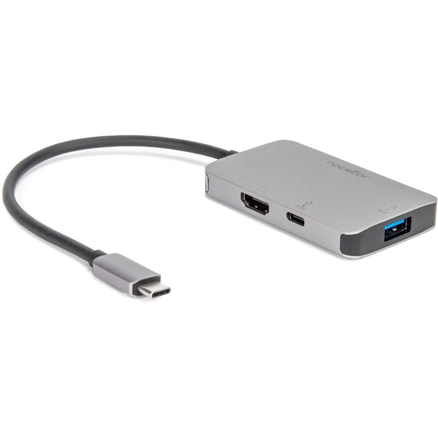 ROCSTOR PREMIUM USB-C TO HDMI 4K MULTIPORT VIDEO ADAPTER USB-C 100W PD CHARGING