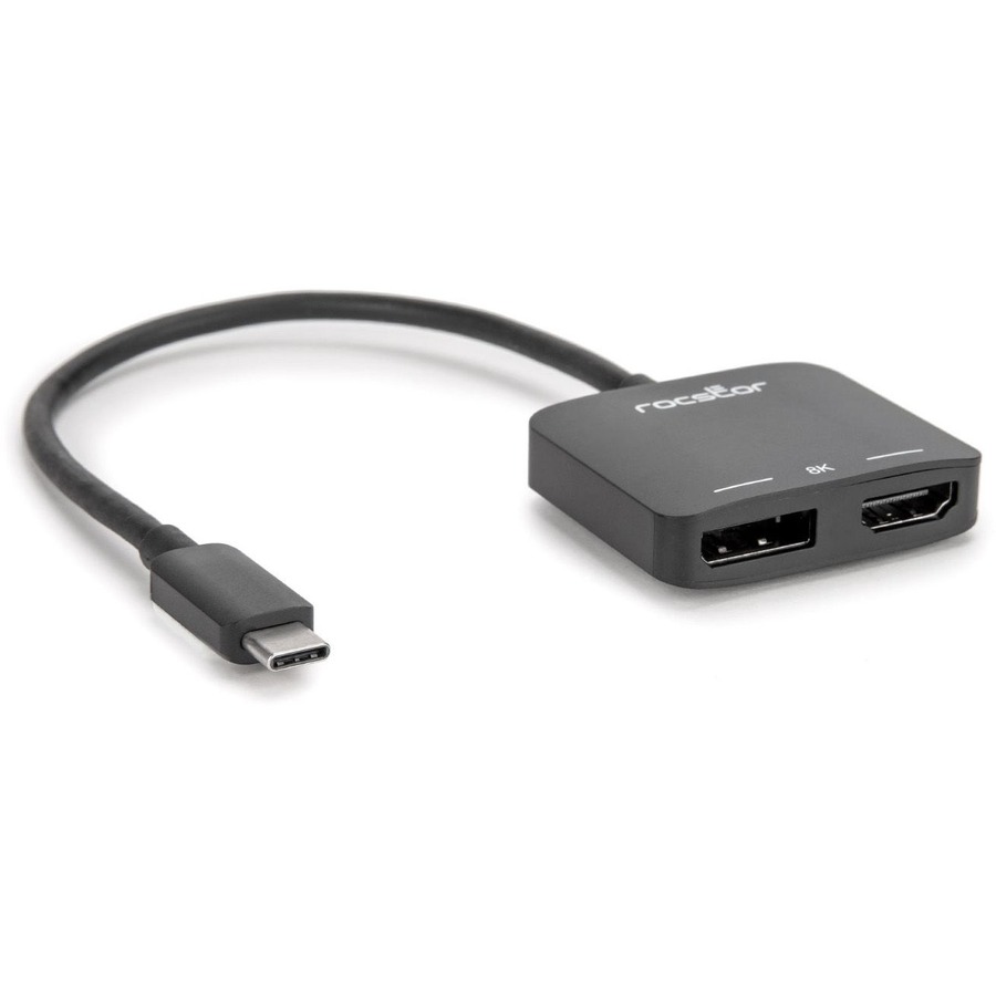 ROCSTOR PREMIUM USB C TO HDMI 2.0 OR DISPLAYPORT 1.4A MONITOR ADAPTER - MST MODE