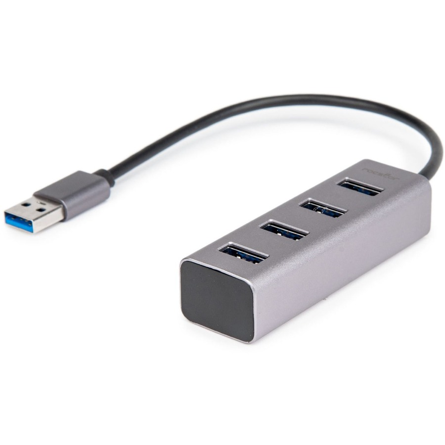 ROCSTOR PREMIUM PORTABLE 4 PORT SUPERSPEED USB-A (3.0) HUB EXTERNAL 4 USB PORTS