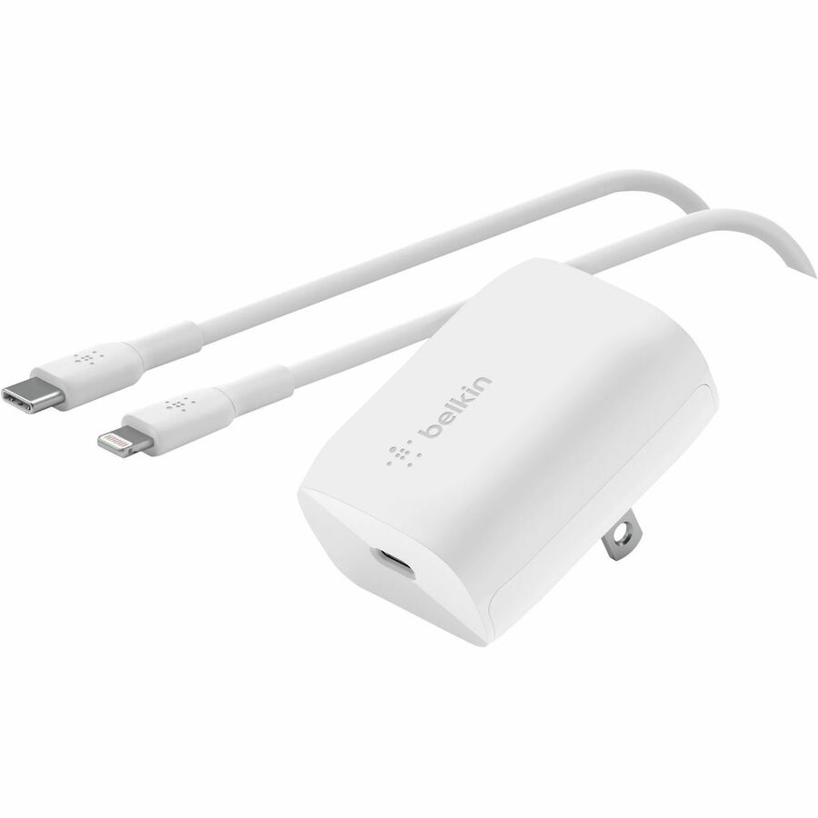 20W PD PPS WALL CHARGER, W/1M PVC C-LTG, WHT