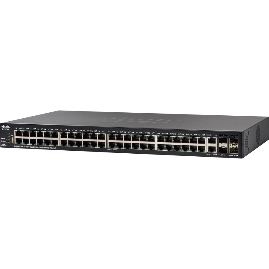 CISCO SG350X-48P 48-PORT GBPOESTCKBLESWITCH REMANUFACTURED