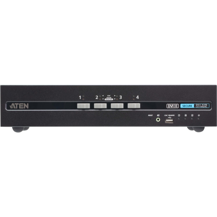 4-PORT USB DVI DUAL DISPLAY PP4.0 SECURE KVM W/ CAC SUPPORT