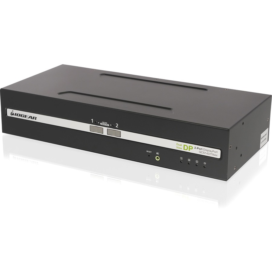 2-PORT 4K30HZ DUAL VIEW DISPLAYPORT PP4.0 SECURE KVM SWITCH W/AUDIO CONNECTIONS.