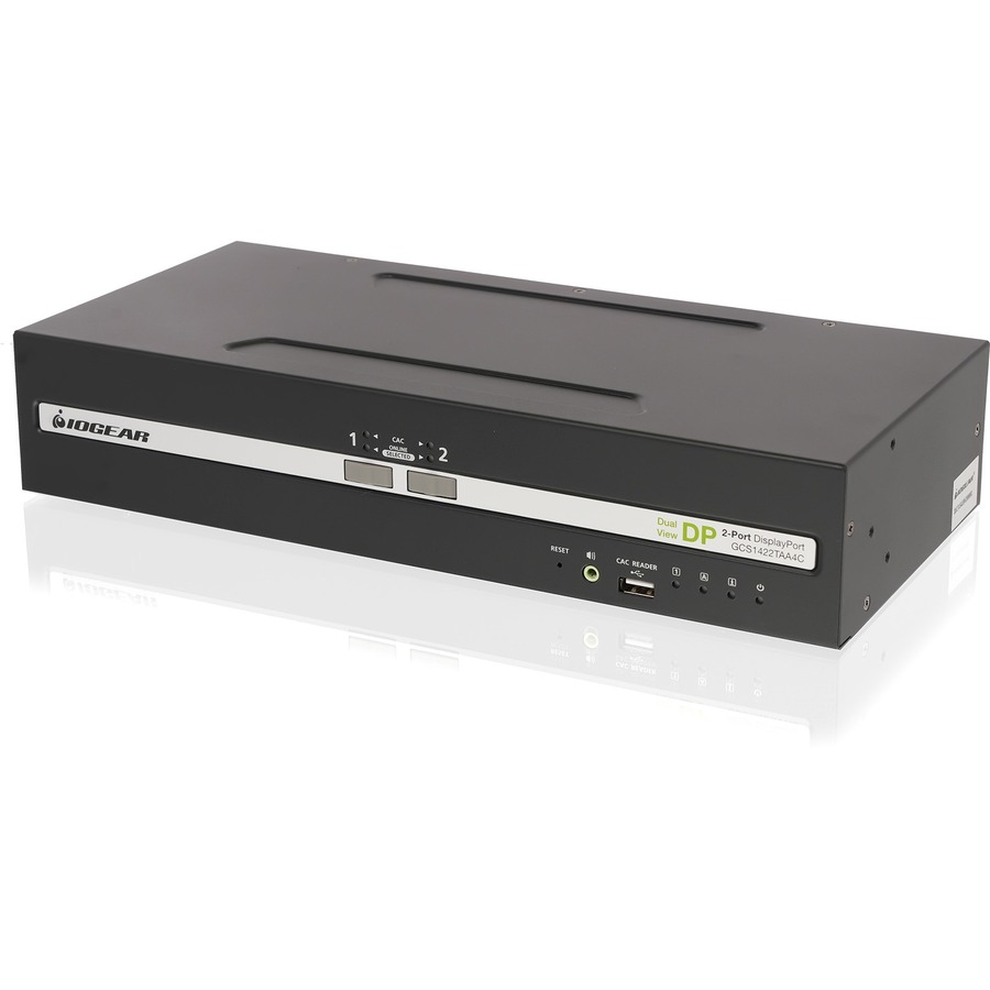 2-PORT 4K30HZ DUAL VIEW DISPLAYPORT PP4.0 SECURE KVM SWITCH W/AUDIO AND CAC SUPP