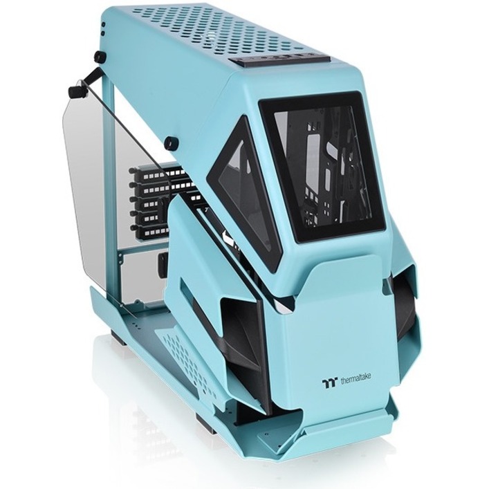 THERMALTAKE AH T200 TURQUOISE HELICOPTER STYLED OPEN FRAME TEMPERED GLASS SWING