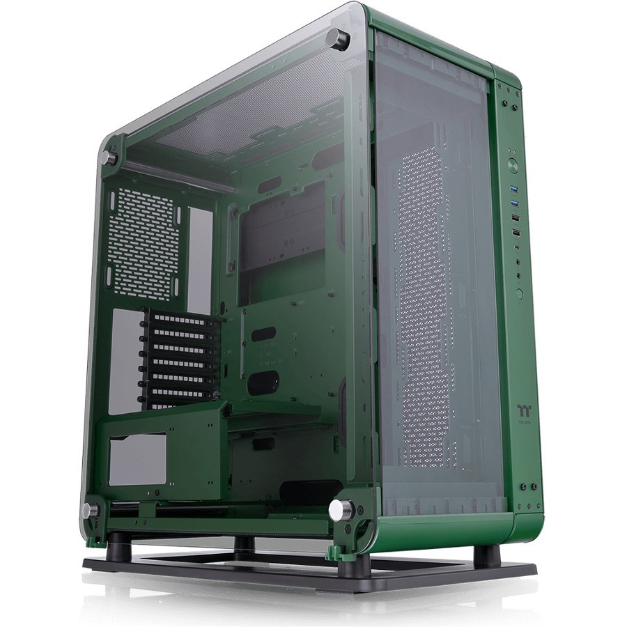 THERMALTAKE THE CORE P6 TG RACING GREEN EDITION TRANSFORMABLE ATX MID TOWER FULL